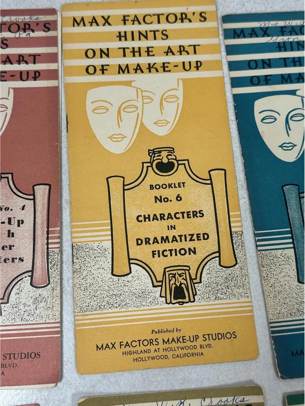 VTG 1930s Max Factor Hints On The Art Of Make-Up Booklet Lot Of 8